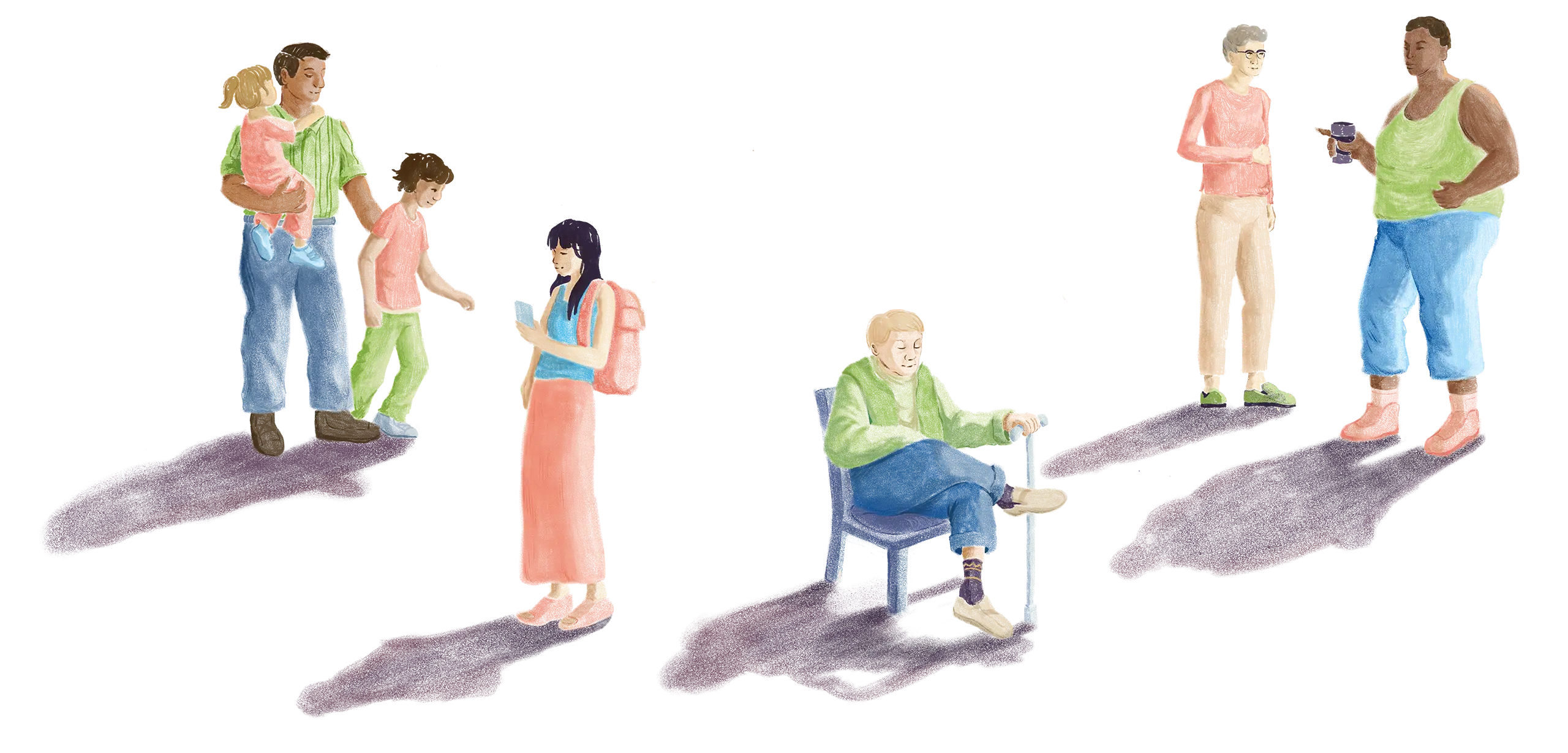 Illustration of a diverse group of patients.